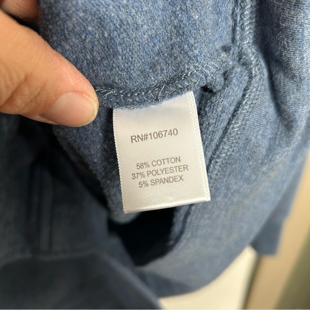 RealComfort By Chadwick’s Women’s Hooded Sweatshirt Large Blue Button Front - Picture 3 of 4